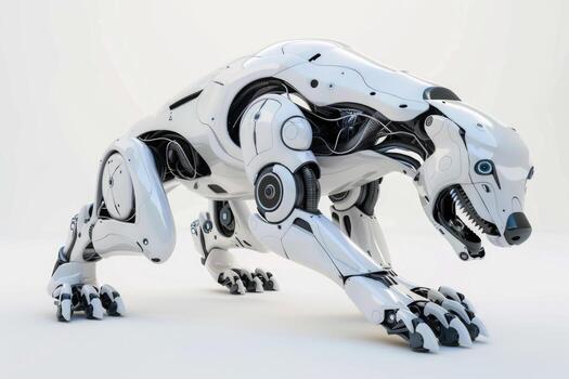 inteligente robótico perro con avanzado sensores y ai inteligencia. foto