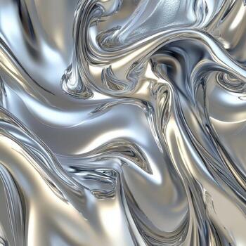 A silver metal surface with swirls photo