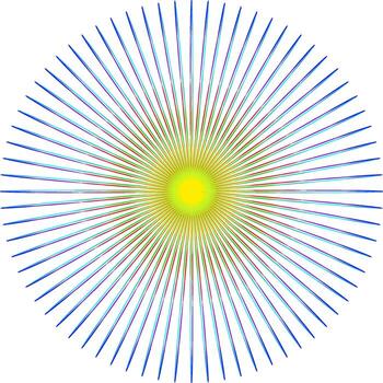 Circular, concentric lines vector