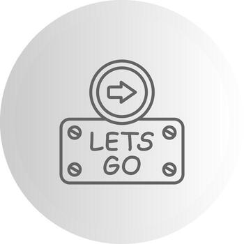 Lets Go Interactive Design Glyph Mark vector