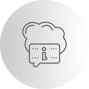 Cloud Computing UX Symbol Set Representation vector