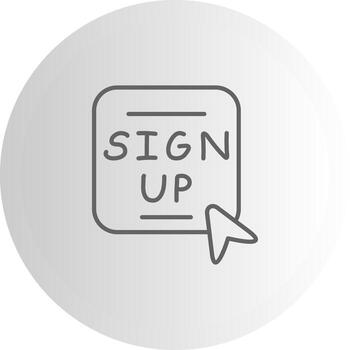 Signup Mobile Optimized Art Layout vector