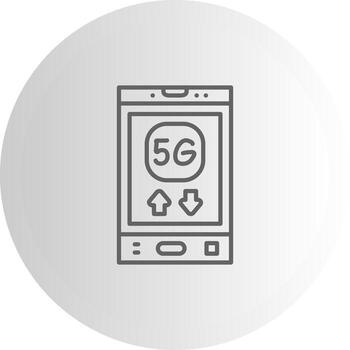 Smartphone 5g Dashboard UI Element Graphic vector