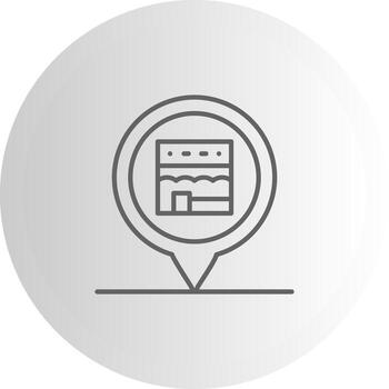 Kaaba Location Simple Style Symbol Graphic vector