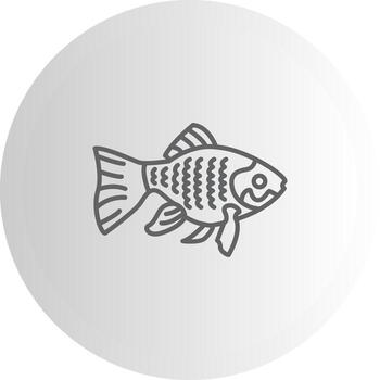 Gold Fish Mobile App Symbol Layout vector