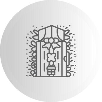 Decorated Door Dashboard UI Element Graphic vector