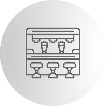 Bar Counter Elegant UI Object Graphic vector