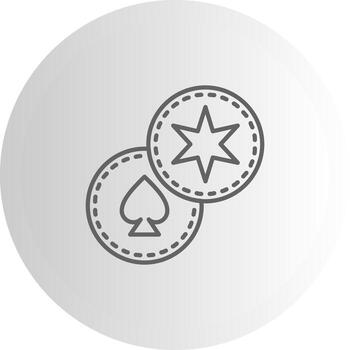 póker monedas tablero ui elemento gráfico vector