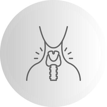 Thyroid Outline Style Element Layout vector