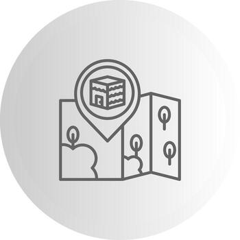 Makkah Map Clean Web Symbol Graphic vector