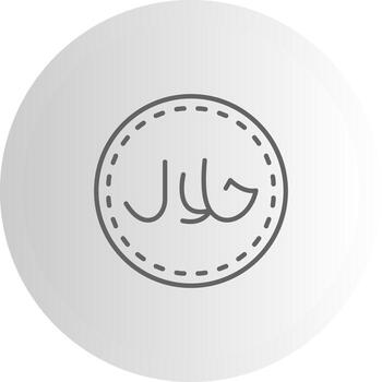 Halal Minimal Visual Object Form vector