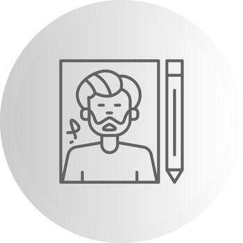 Drawing Minimal Visual Object Form vector