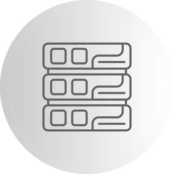 Database Outline Mark Symbol vector