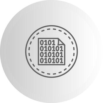 Binary Code Interactive Design Glyph Mark vector