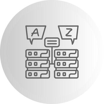 Relational Database Line Art Sketch Illustration vector
