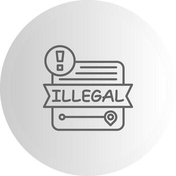 Illegal Graphic Interface Mark Layout vector