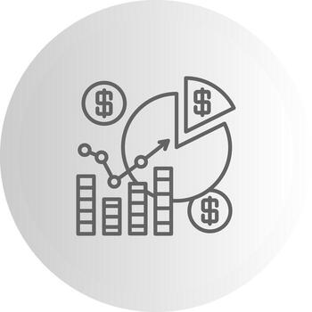 tarta gráfico mínimo línea característica gráfico vector
