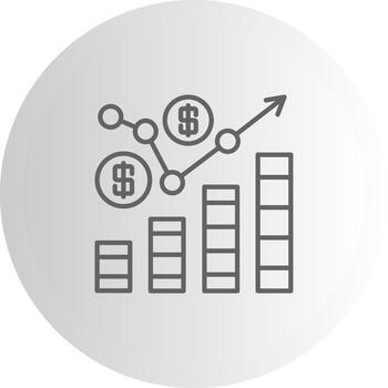 Increase Dashboard UI Element Graphic vector