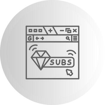 Paid Subscription User Interface Element Graphic vector