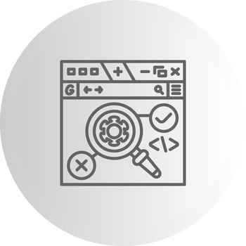 programa pruebas personalizado línea gráfico ilustración vector