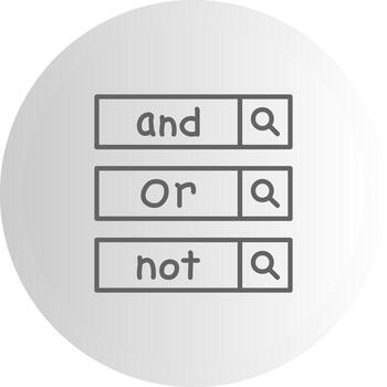 Boolean Search Functional UX Graphic Design vector