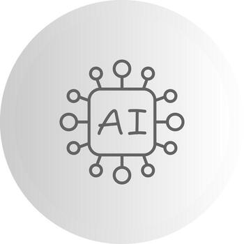 Artificial Intelligence Interactive Mark Design Graphic vector