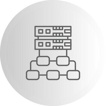 apoderado servidor en capas símbolo gráfico vector