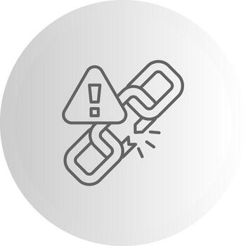 Broken Chain Mobile App Symbol Layout vector