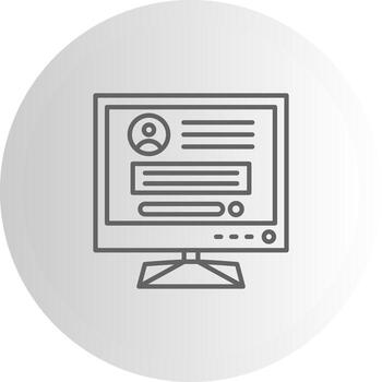 Profile In Lcd Dashboard UI Element Graphic vector