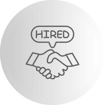 Hired Shake Hand Functional UX Graphic Design vector