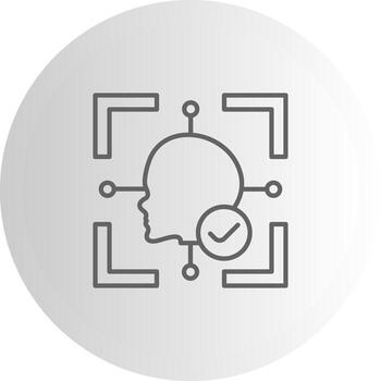 Facial Recognition Design System Mark Element vector