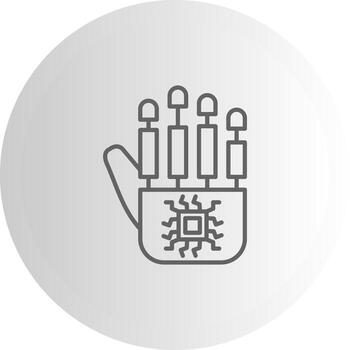 robot mano monitor Listo activo vector