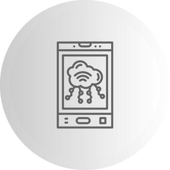 móvil nube usuario interfaz gráfico activo vector