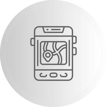 Map Interactive Design Glyph Mark vector
