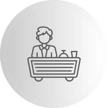 Receptionist Wireframe Graphic Object Layout vector