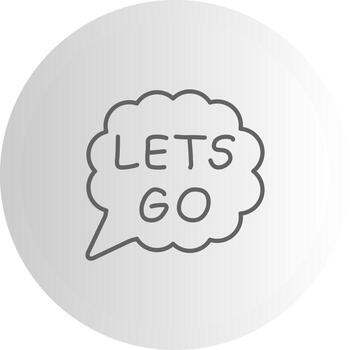 Lets Go Elegant UI Object Graphic vector