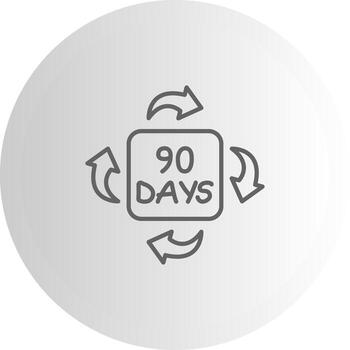 90 Days UI Visual Cue Graphic vector