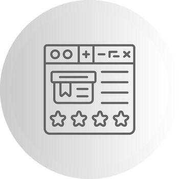 Product Review Dashboard UI Element Graphic vector