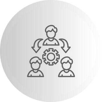 Organization Structure Sharp Glyph Illustration vector