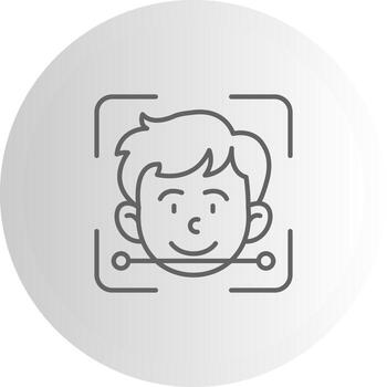 Face Scanner Scalable UI Form Graphic vector