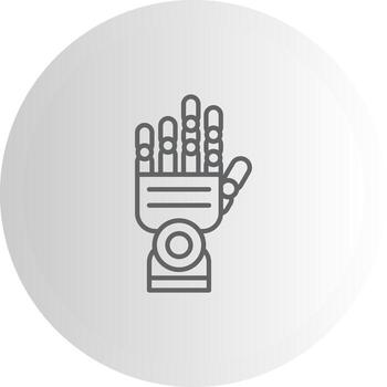 Robotic Hand Dashboard UI Element Graphic vector