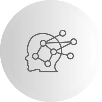 Neural Network Bold Line Design Illustration vector