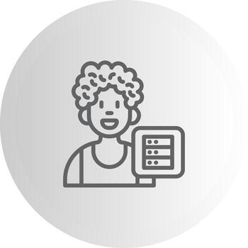 usuario base de datos digital bosquejo formar gráfico vector