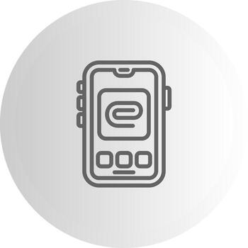 Mobile Attachment Concise Visual Representation Asset vector