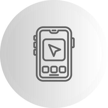 móvil navegación flecha profesional ui gráfico diseño vector