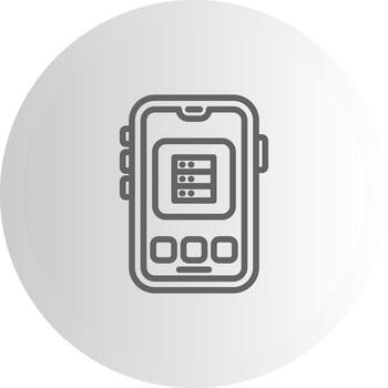 Mobile Database Interactive Mark Design Graphic vector