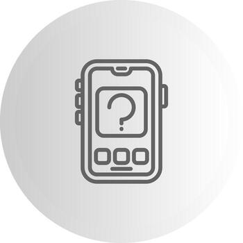 Mobile Question Clean Design Mark Element vector