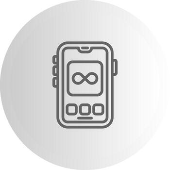 Mobile Infinity Concise Visual Representation Asset vector