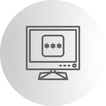 televisión alfiler código mínimo línea característica gráfico vector