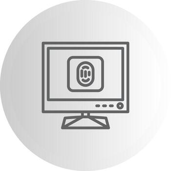 Tv Finger Print Dashboard UI Element Graphic vector